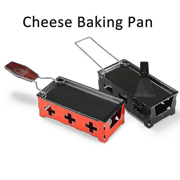 Ostsmältare Raclette Grill Ostsmältande Panna Med Silikon Spackel Icke-klibbig Rotaster Bakplåt