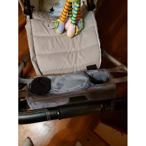 Babyflaske drikkeholder hengende poser grey