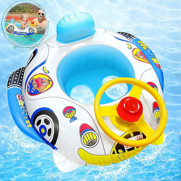 Uppblåsbar Baby Pool Float, Simring för Barn, Poolstol för Småbarn, Vattenleksring[YD]