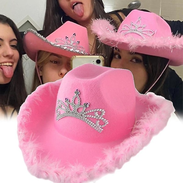 Western Cowboy Caps Pink Cowgirl Hat Til Damer Pige