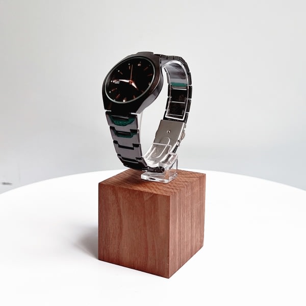 C-muotoinen klocka näyttöteline Monikäyttöinen käsivarsinauha Käsivarsinauha Förvaringsställ för hem Svart