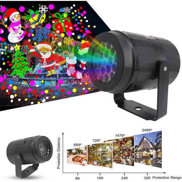 Guoxing projektor LED F projektor rørlig roterende lampa Home En Rat S
