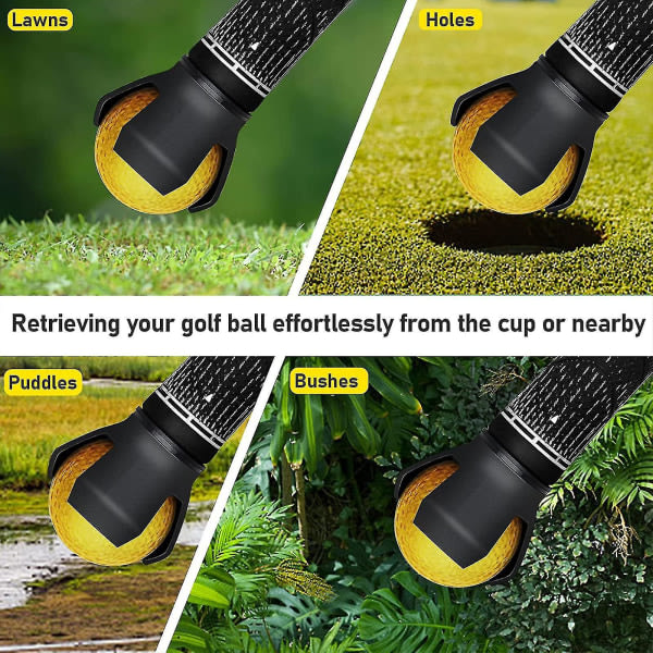 3-benet Golf Ball Retriever Grabber Pick Up, 3 stk Back Saver Golf Ball Picker Top til Putters golfspillere