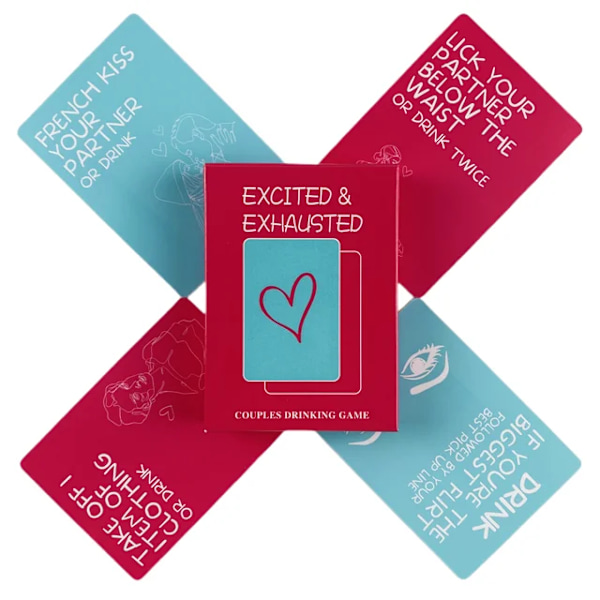 Vuosi seksiä Seksuaaliset asentokortit Parit, jotka juovat peliä Love Edition Excited Board Deck For Party Playing 15 Excited
