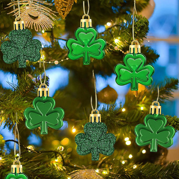 Saint Patrick's Day Ornament Lucky Clover hänge 36 st DIY-tillbehör