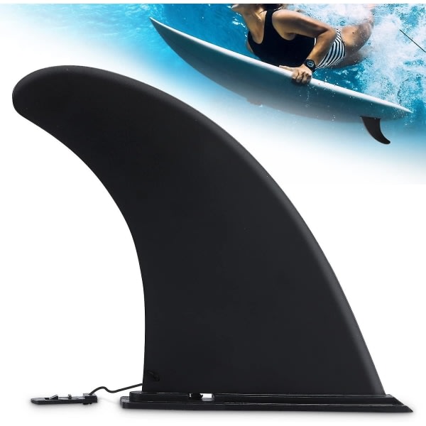 9" surfbrädefena, oppblåsbar paddleboardfena, löstagbar longboard centerfena med hurtigkobling for nybörjare og proffs
