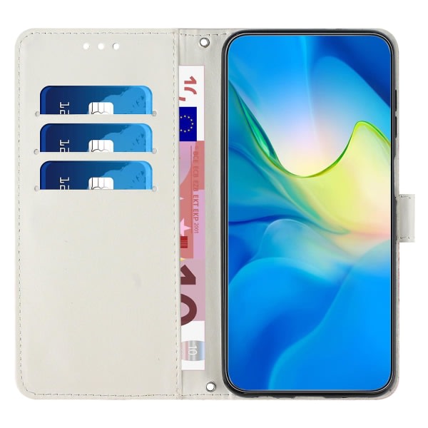 For Xiaomi Redmi Note 12 4g Marmormønster Pu Case Stativ Plånbok Flip Cover med axelrem Rose Gold