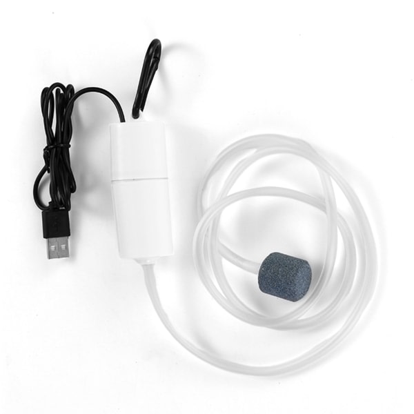 USB akvarievattenpumpe for syresetting Slitstarkt akvarievattensirkulasjonssystem for hem utendørs Vit