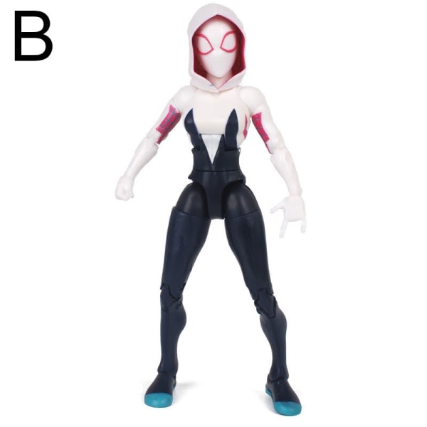 Marvel Avengers Actionfigurer Spiderman Spider Woman Gwen Stacy Venom Black Spider-man Miles Morales Modeller til barn B