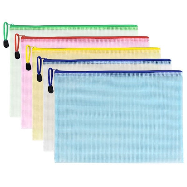 10 kpl Mesh-vetoketjullinen dokumenttikotelo, vetoketjullinen säilytyskotelo organisaattorille