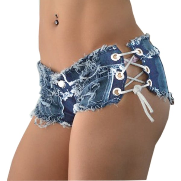 Kvinders sexet snit lavtaljede denimshorts Mini Hot Pants S