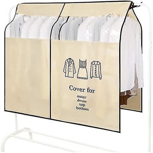 Vaatteiden päälliset, 120x120 cm Läpinäkyvä pölytiivis Ikkunavaatteiden Cover Universal Vaatteiden päälliset Paidat Puvut Takit Vaatteet (be