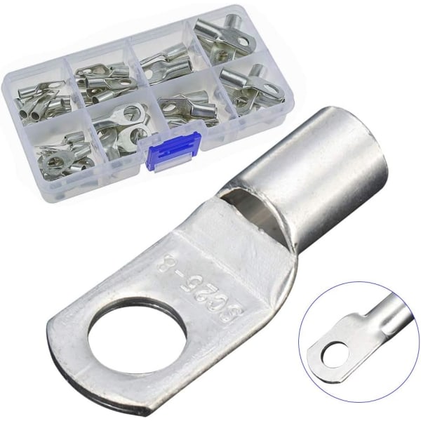 Kabelklämmor Crimp Connectors - 60 delar Tennpläterad kopparbult H