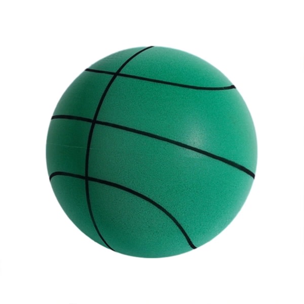 Dribbling Silents Basketball Soft Light Hiljainen pallo kovapuumattolattialle Vihreä 18cm