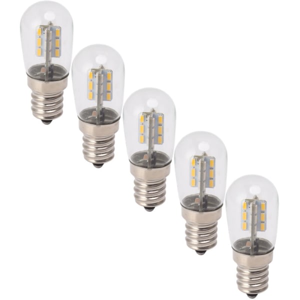 5. E12 LED-lampe med høj lysstyrke 120V køleskab med 24. lampe for varmt lys