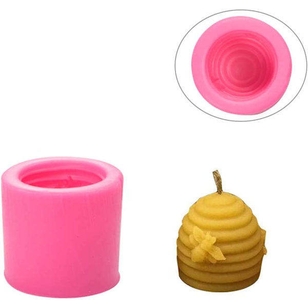 1 x 3D bi-formad silikonform för ljus,