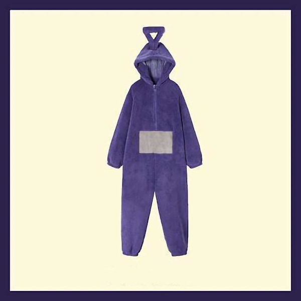 Unisex Teletubbies Kostymer Disi Onesies Lala Cosplay Pyjamas Vuxen Pyjamas Djur Sovkläder Jumpsuit Lila(YD) Purple M
