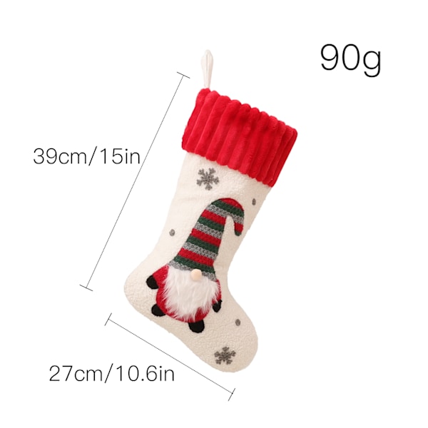 Jul Nya strumpor Stickad Ansiktslös Rudolf Docka Barn Godis Presentpåse Scenlayout 3