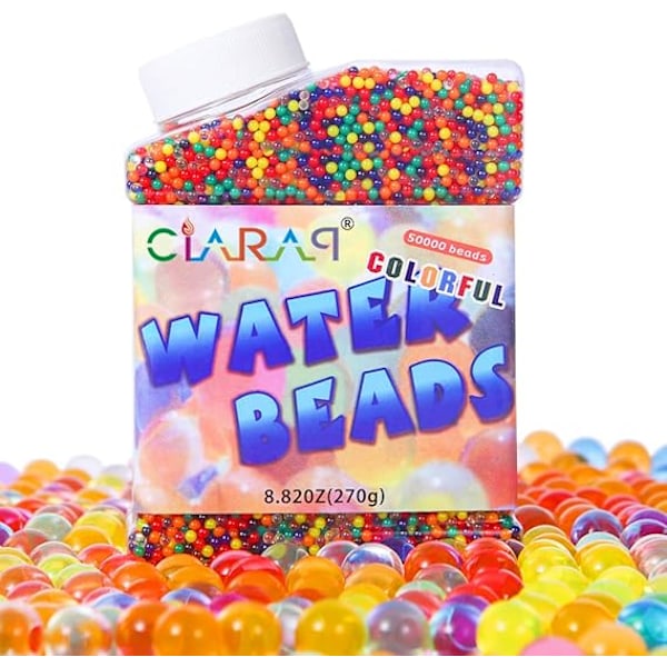 Vattenpärlor (50000 st) Rainbow Mix Jelly Water Gel Beads Växer