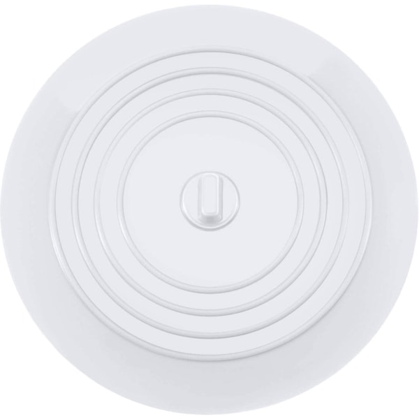 Badproppar Silikon diskbänkspropp diskbänkspropp 15 cm diameter til køkken, badeværelse og vask Universal afloppspropp (1., vit)