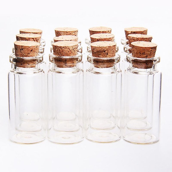 20 stk Flasker Mini Glasflaske Med Korkprop Ønskeflasker, Til Bryllup, Kreationer Og