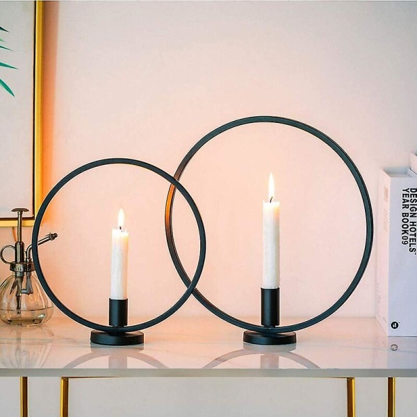 Metal Geometric Candle Holders For Taper Candles