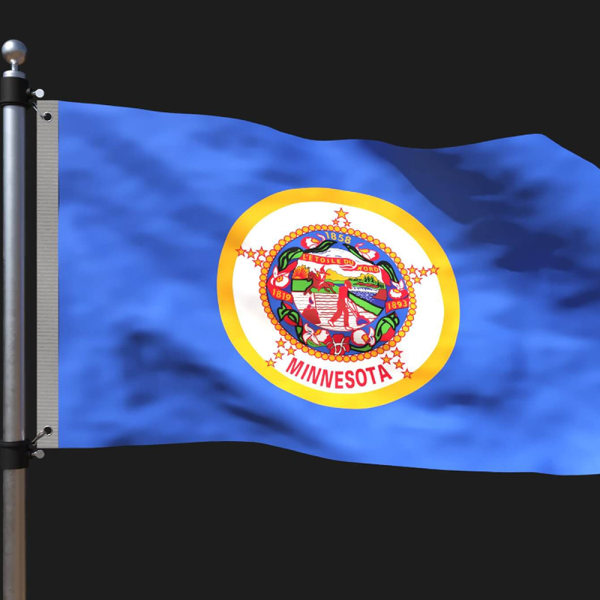 Stora størrelser Minnesota-flagga Non Fade Länderflagga av høy kvalitet med hål for utendørsbruk 14