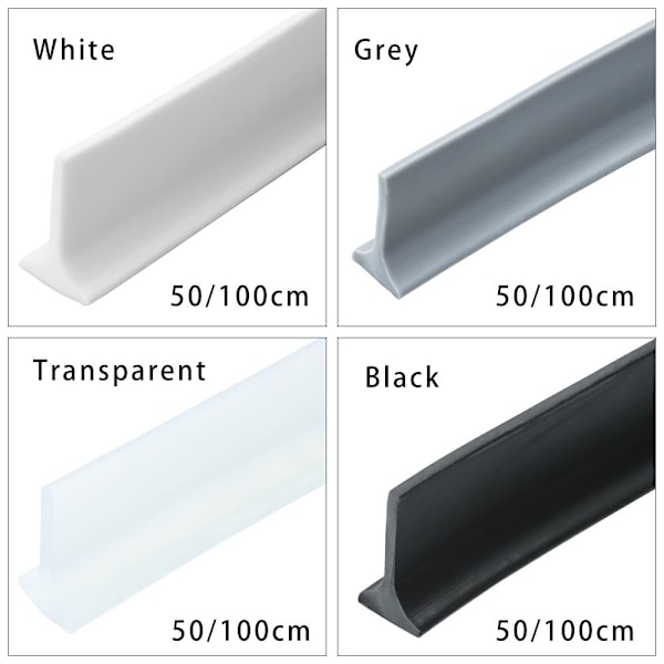 Vannpropp Vannretensjonsstripe TRANSPARENT 150CM Svart Black 50cm