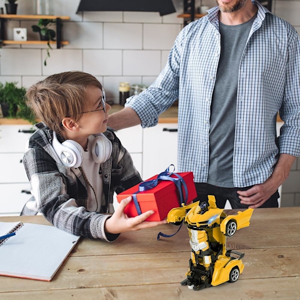 Kauko-ohjattava auto, 1:18 Muuntuva lelu kauko-ohjattava muuntautuva auto, 2-in-1 Muuntava robottilelu 2,4 GHz:n kauko-ohjaimella Gul - Lamborghini