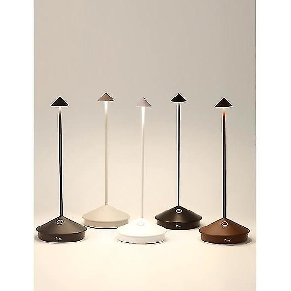 LED-pöytävalaisin alumiinista, kosketuskytkin, USB-lataus, IP54 suojausluokka, sisä- ja ulkokäyttöön, H29cm