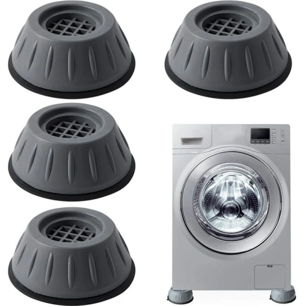 Spjæld til vaskemaskiner, 4 stk anti-vibrationsmåtter til vaskemaskiner, anti-skrid fødder til vaskemaskiner, anti-vibration gulvmåtte