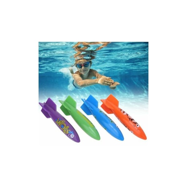 GRYM Shipwreck Diving Torpedo Pool Toy Undervanns Torpedo Rakettlansering Simning Dykleksak for barn (12,5 cm 3,5 cm)