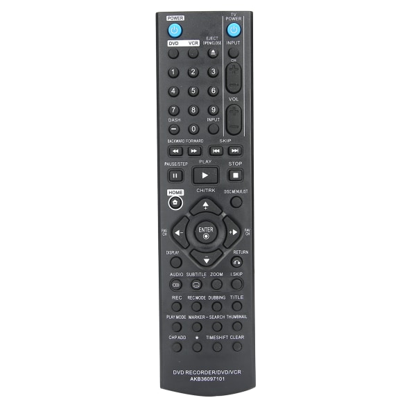 DVD/VCR/DVDR-optager fjernbetjening erstatning til LG RC286H/RC297H/RC397H