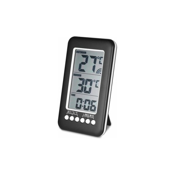 LCD digital termometer℃/℉Digital inomhus/utomhus termometer klocka temperaturmätning med sändare