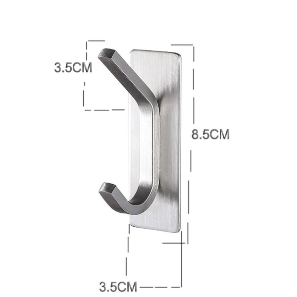 Selvklebende klistremerker, håndklekroker i rustfritt stål bad uten boring 4PCS