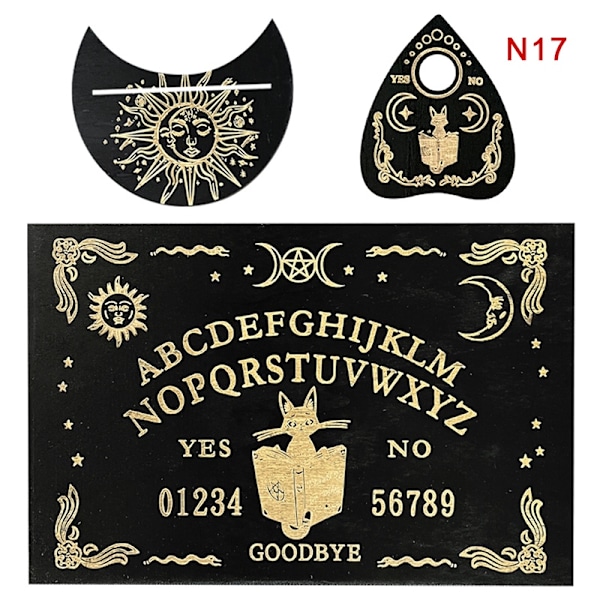 Divinasjonspendelbrett i tregravert magisk tavle Ouija Boa - Perfekt 17