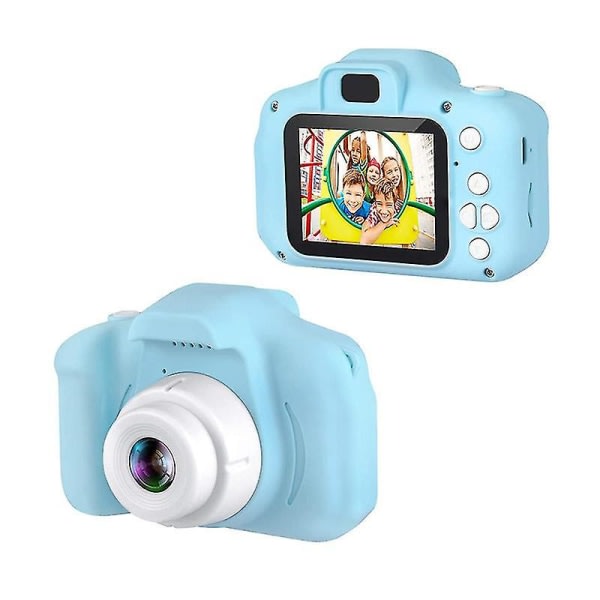 Barnkamera, Barn Digitalkameror USB Uppladdningsbar För Pojkar Flickor blå