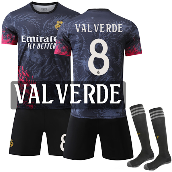 2024-2025 Real Madrid Dragon Special Edition Børne- & Voksenfodboldtrøje No.8 VALVERDE 22