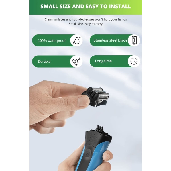 Ersättningsrakbladshuvud til Braun S3, 3040s 3000s 3050cc 3010a 3070cc 3080s 3090s 310s 3020s 330s 370cc-4 Braun 32B rakbladshuvud