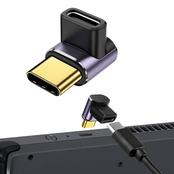 40 Gbps USB-C-sovitin 90 astetta USB-C-jatke oikea kulma PD 100 W pikalataus Steam Deck Switch kannettavalle tietokoneelle MacBookille
