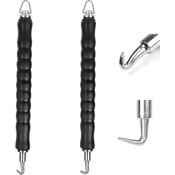 2 stk Wire Twister, Automatisk Jern Wire Twister til armeringsjern, lige krog twister og buet wire twister værktøj