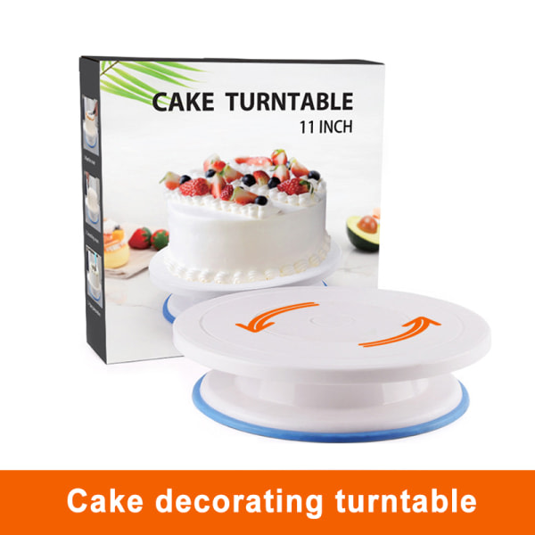 Roterande tårtskiva Smidigt roterande tårtställ Spinner Bakverktyg Tillbehör Tillbehör till tårta KN100-2