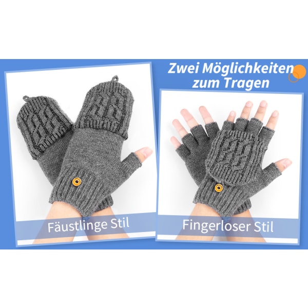 Handschuhe, Damen Winter Warme Handschuhe Cabriolet Halbfinger