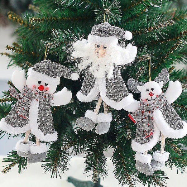 Juletræ hængende dukker Plys snemand Rensdyr Santa Orn DXGHC