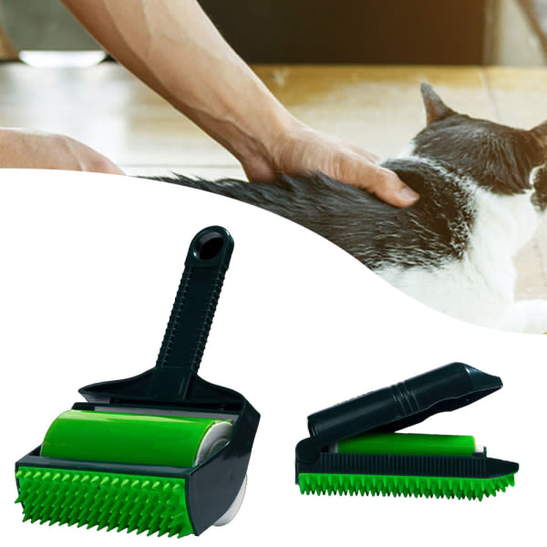 2. Plastsett for husdjur Mini hårklippare for klær Pälsbyxor Grön