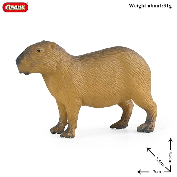 Oenux Nya Vilda Djur Skog Orangutang Duva Igelkott Aardvark Capybara Actionfigur Modell Figurer PVC Samling Barnleksak