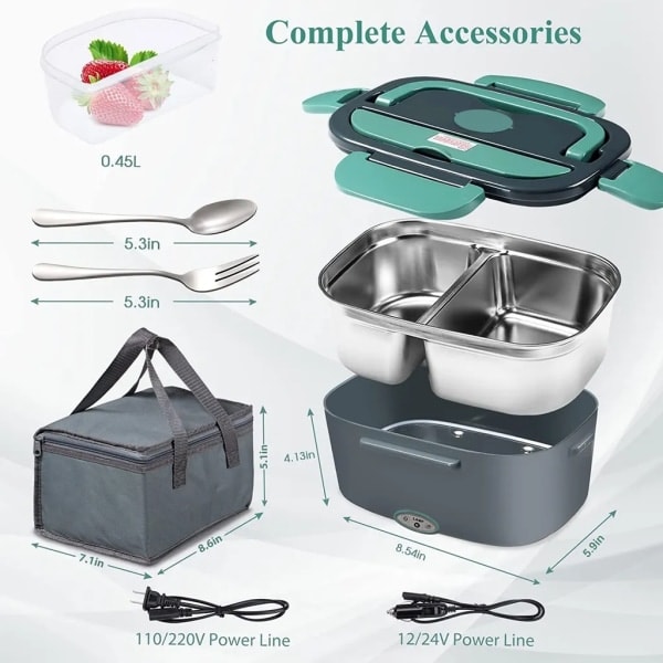 Elektrisk Lunchbox 1,5L 40W Snabbmatsvärmare