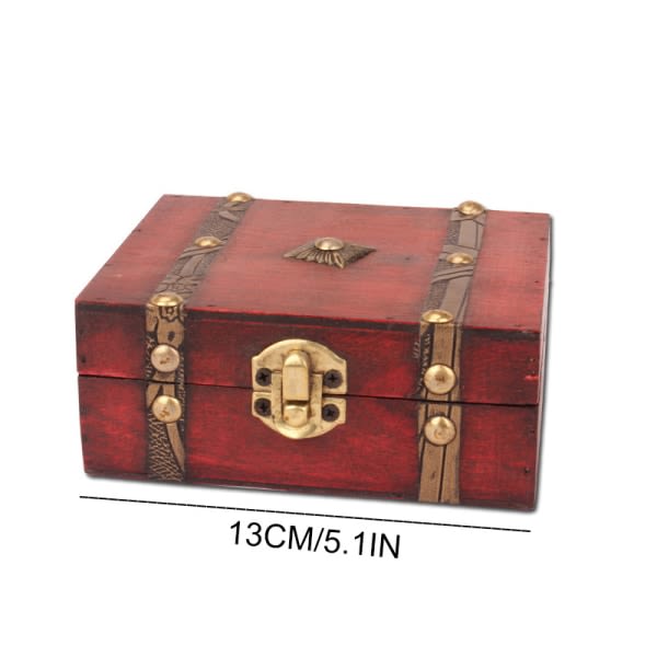 Vintage smycken förvaringsbox mångsidig trä minnessak Organizer Bra present for women flickor