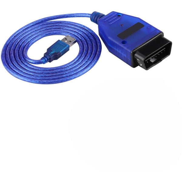 Bil OBD2 USB Kabel Scanner Scan Tool for KKL 409.1 Blue