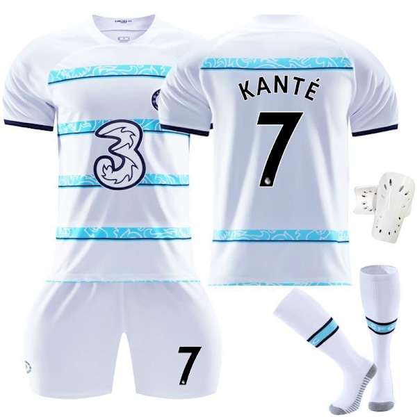 Chelsea F.C. bortetrøye 22-23 Kante fotballdrakt for barn Aubameyang 9 Med sokker Aubameyang 9 With socks #2XL